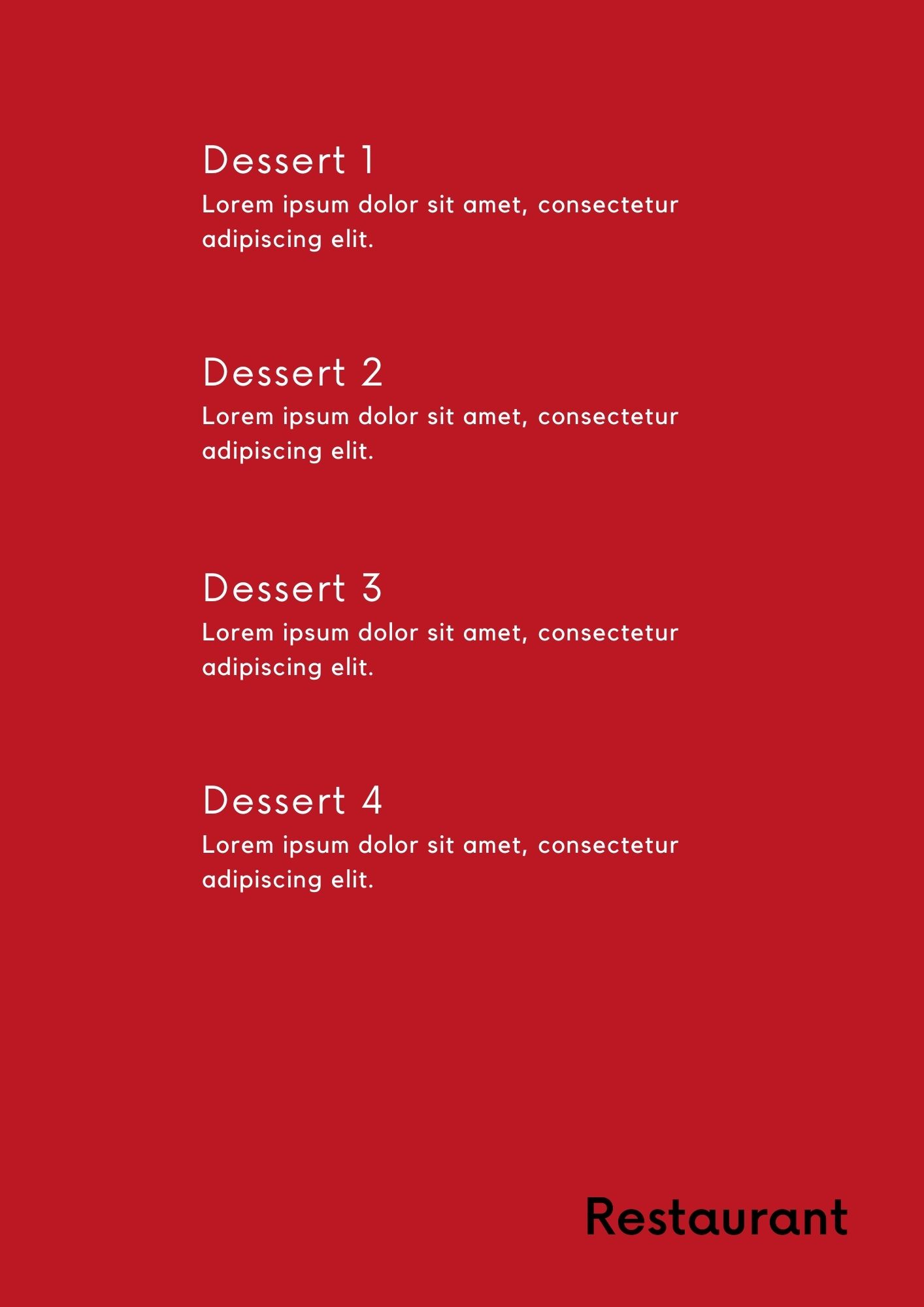 appetizer menu